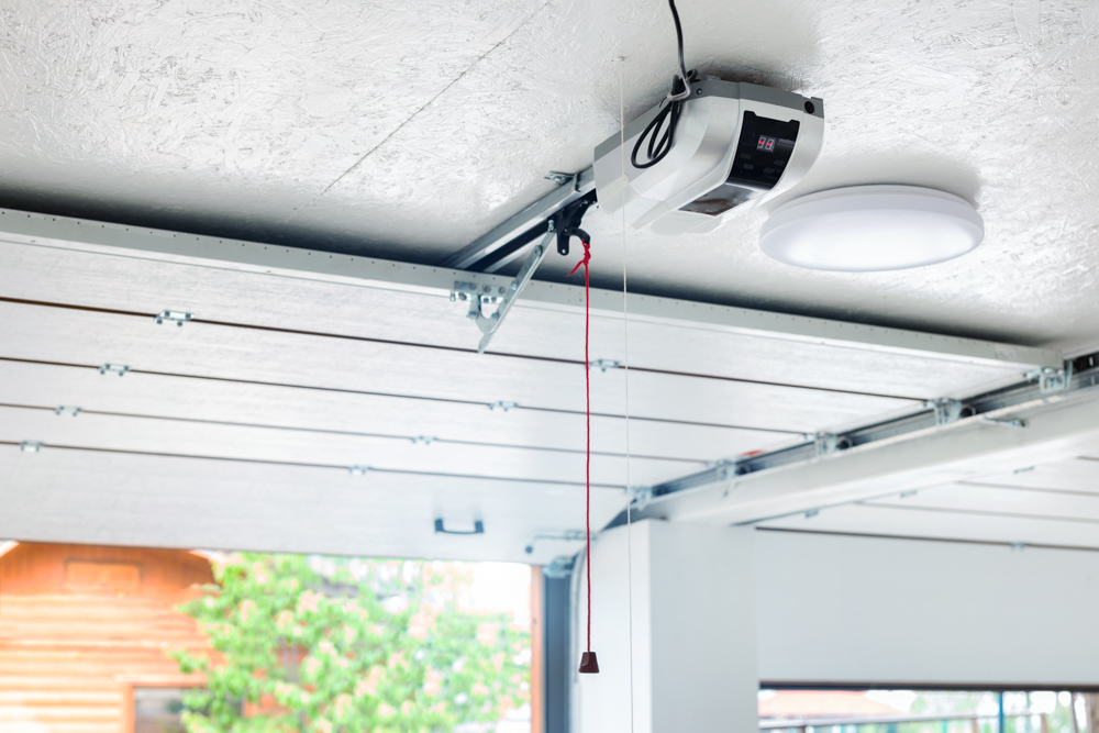 Modern residential garage doors on Canadian home