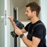 Closet door repair by Fortify Services technician