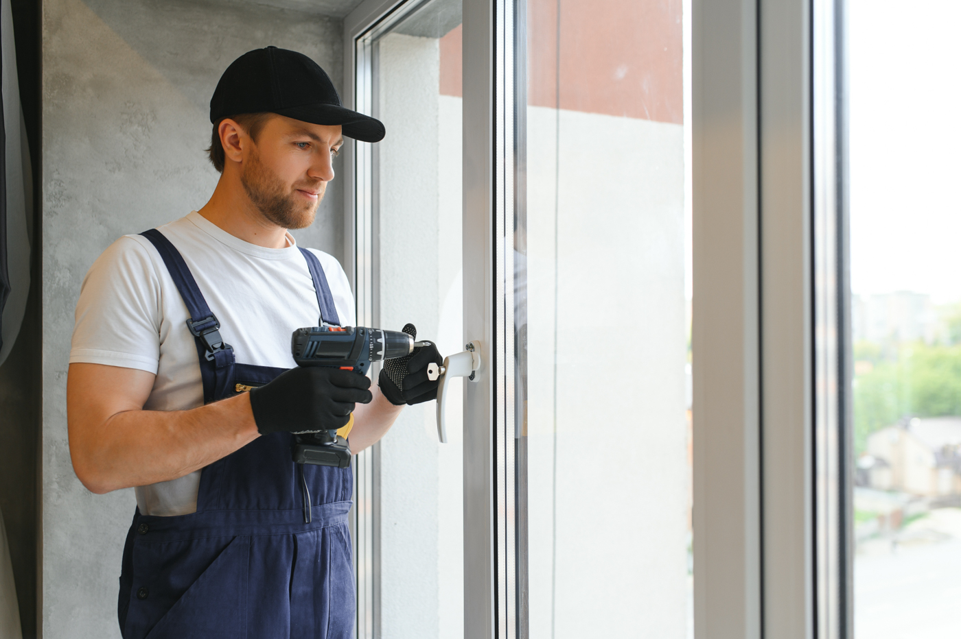 Professional door installation in Canadian home