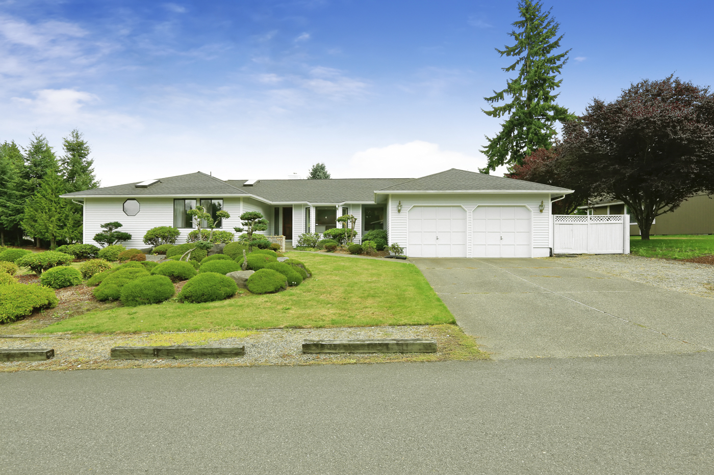 Modern residential garage door on Canadian home