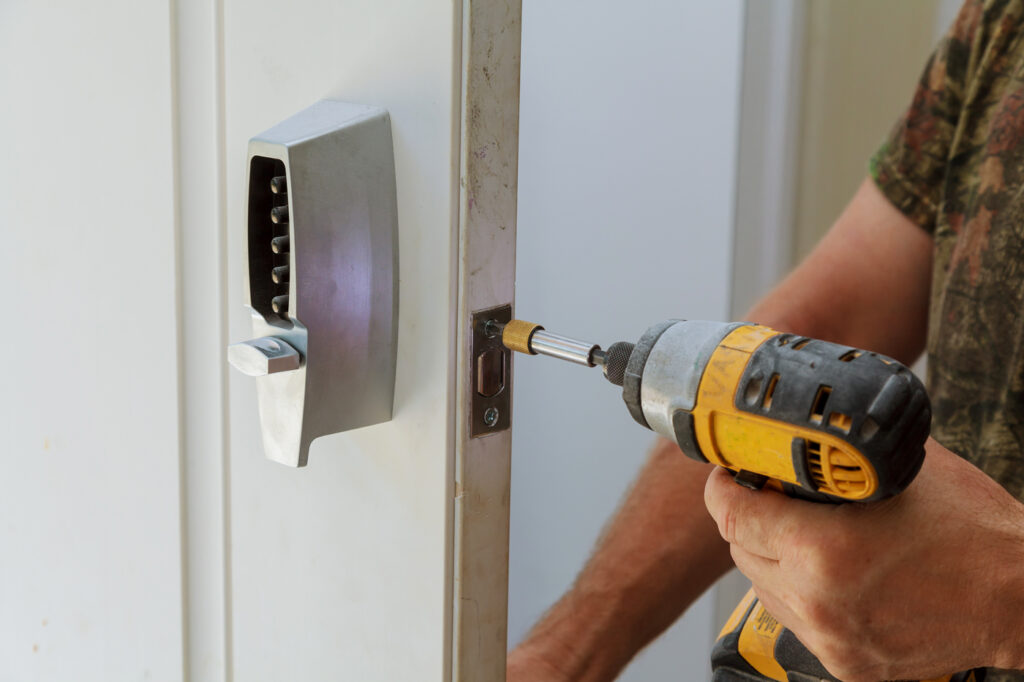 Professional keyless lock installation for office security