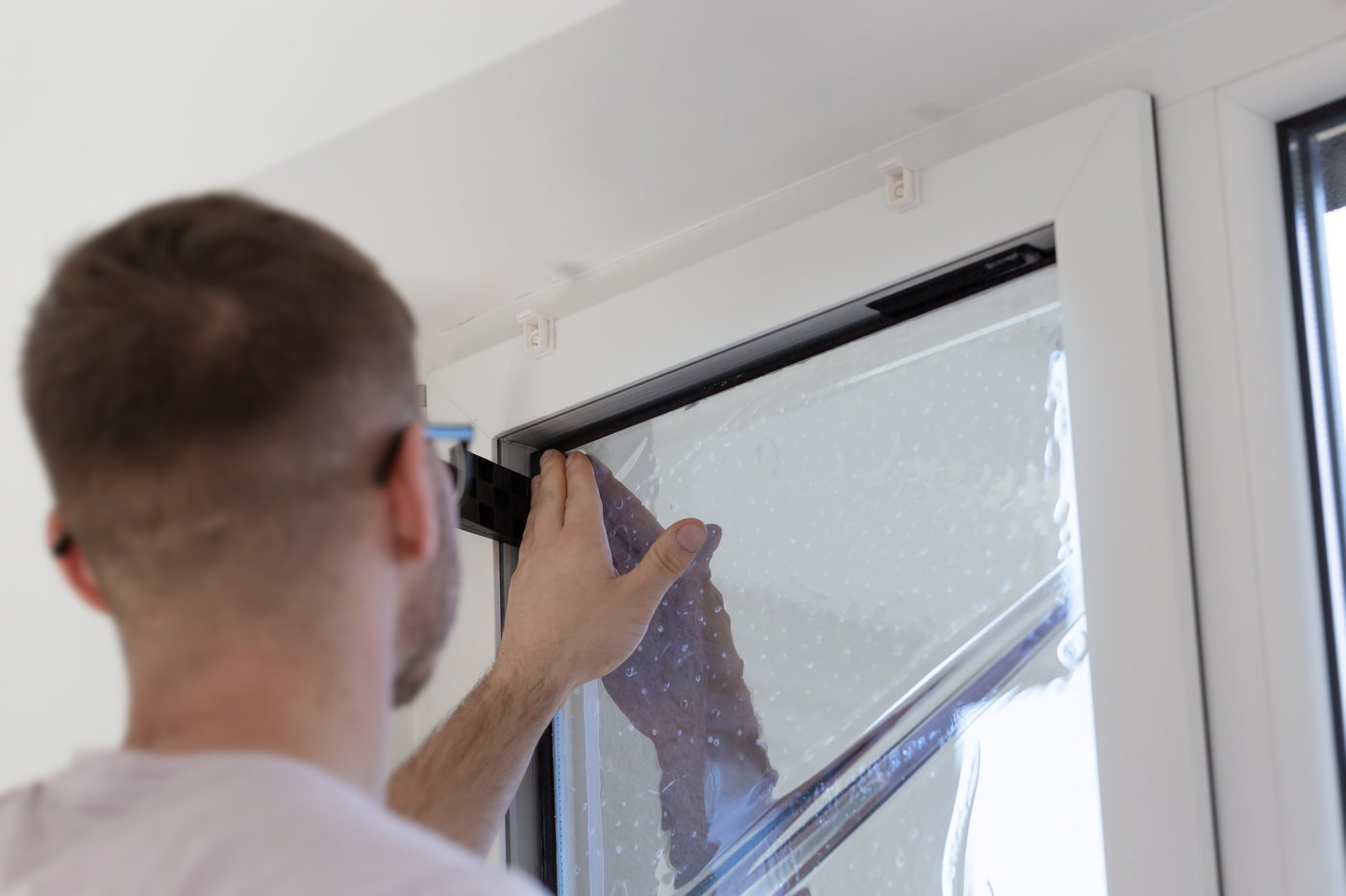 Window replacement sealant job in Canadian home