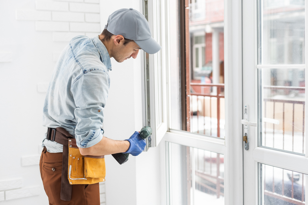 Technician and homeowner handshake