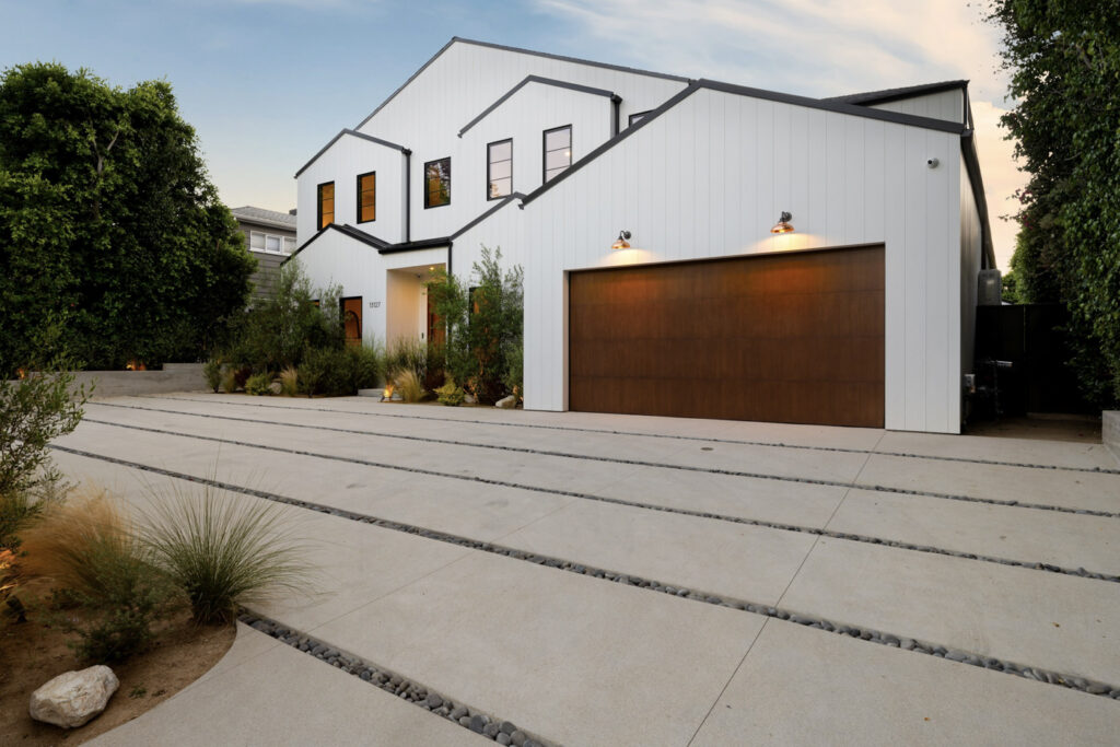Modern residential garage door on Canadian home
