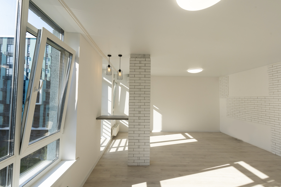 Open window installation in Canadian home