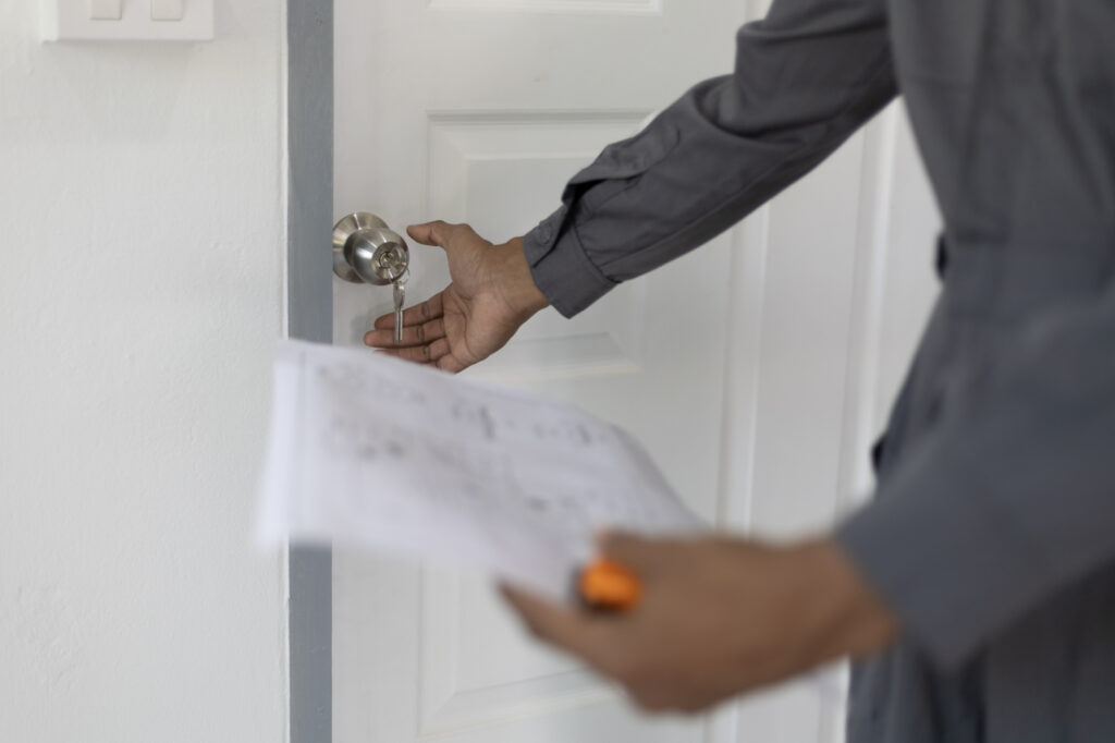 Front door trim repair inspection