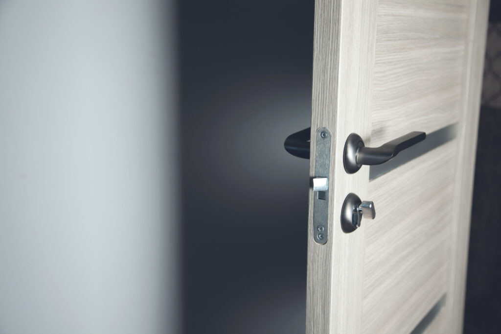 Code-compliant lock on interior door