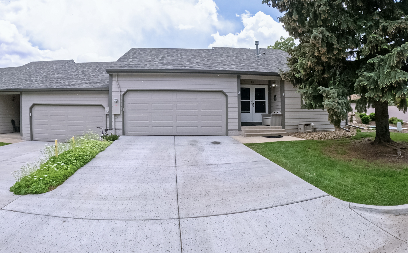 Smart garage door opener in spacious garage