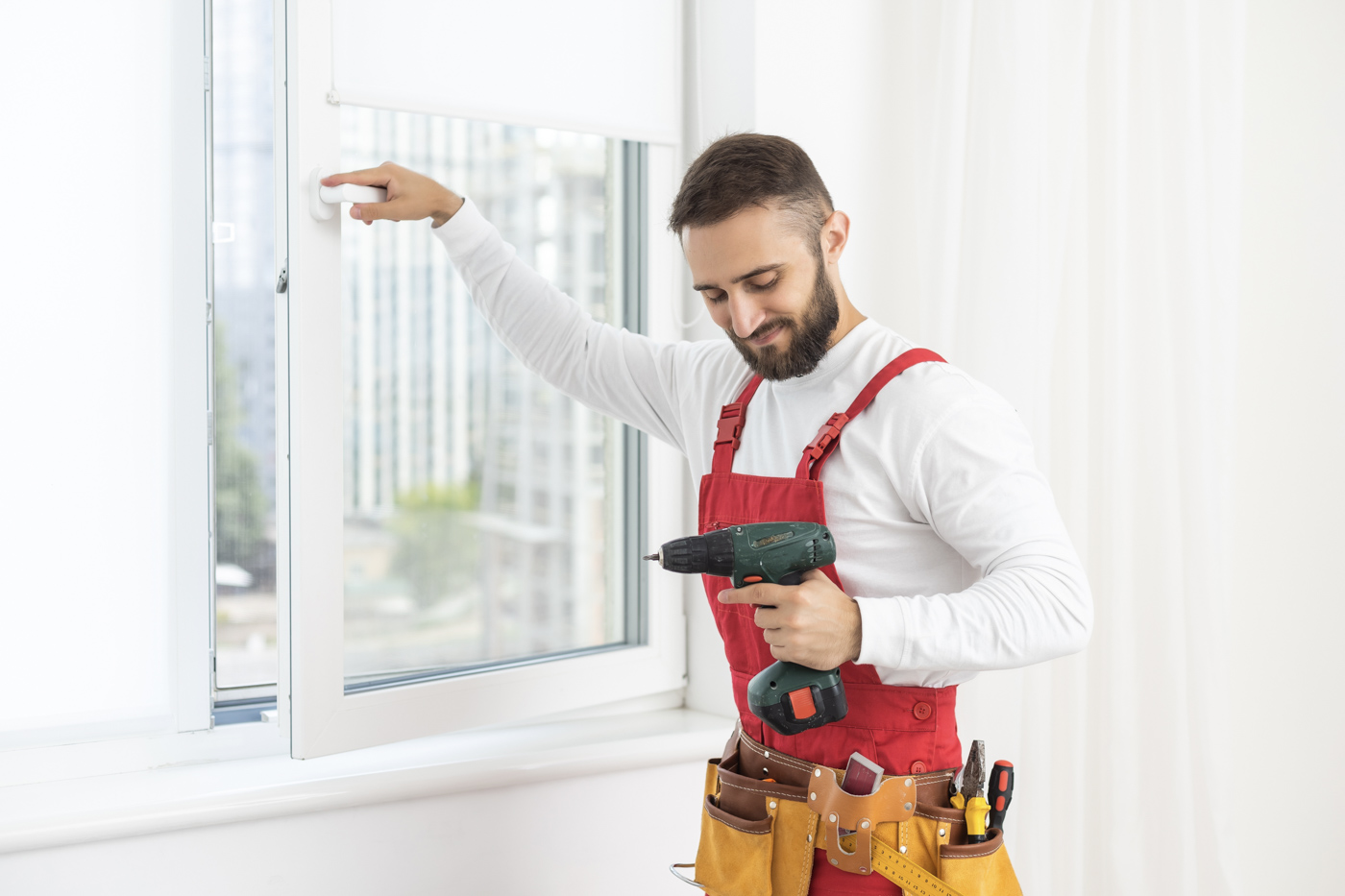 Professional window installation work