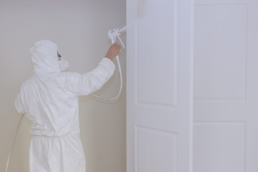 Home door spray painting repair