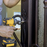 Commercial door handle installation