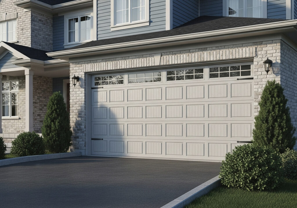 Residential garage door repair on Canadian home