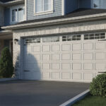 Residential garage door repair on Canadian home