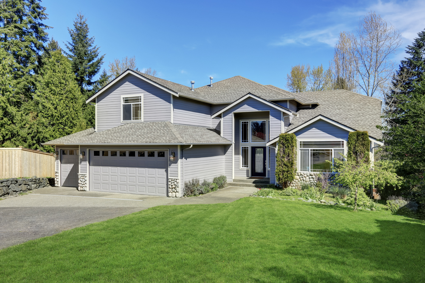 Residential garage doors on Canadian home