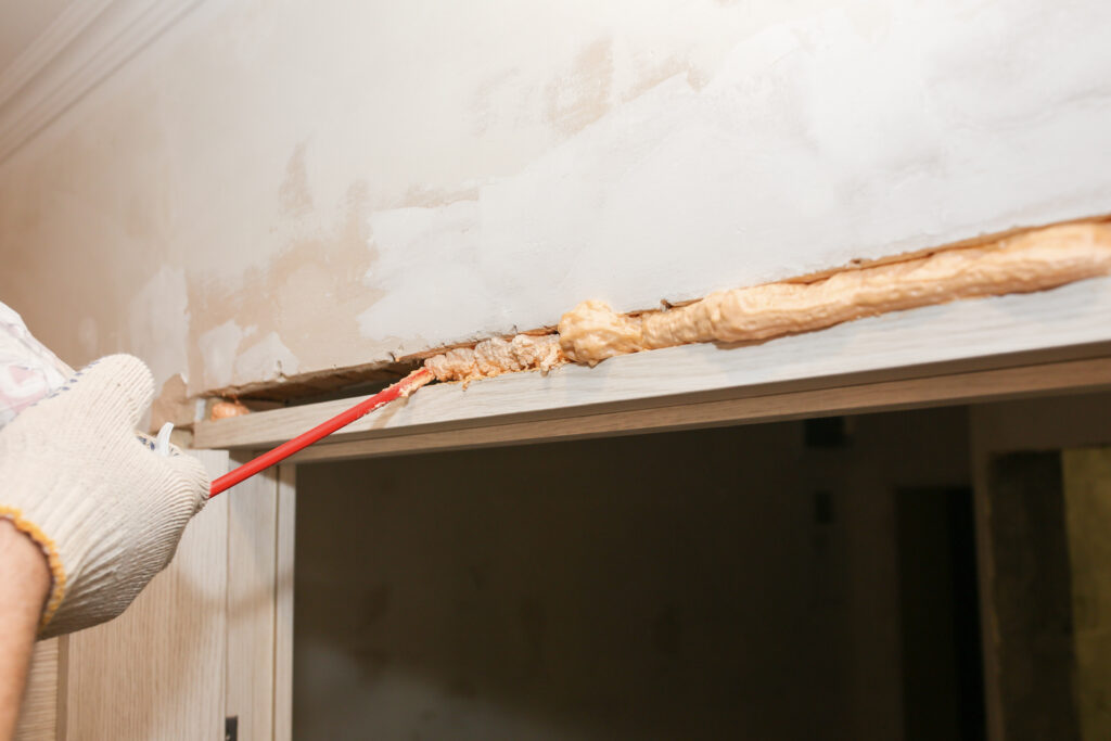 Window replacement foam insulation