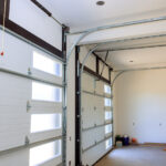 Residential garage door repair inside garage