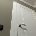 White interior door and modern handle