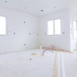 New home windows before interior installation
