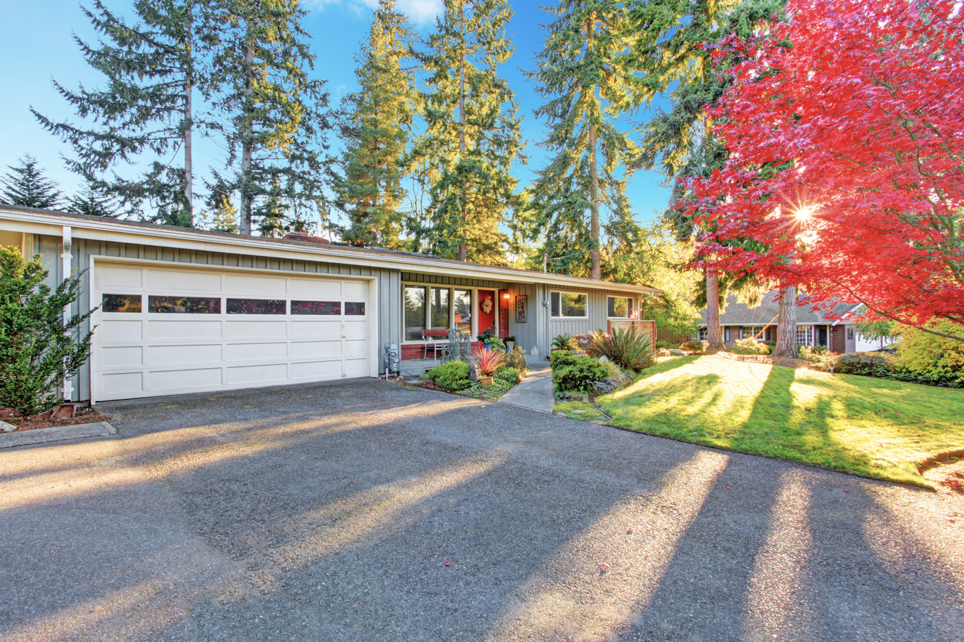 Residential garage door at Canadian home