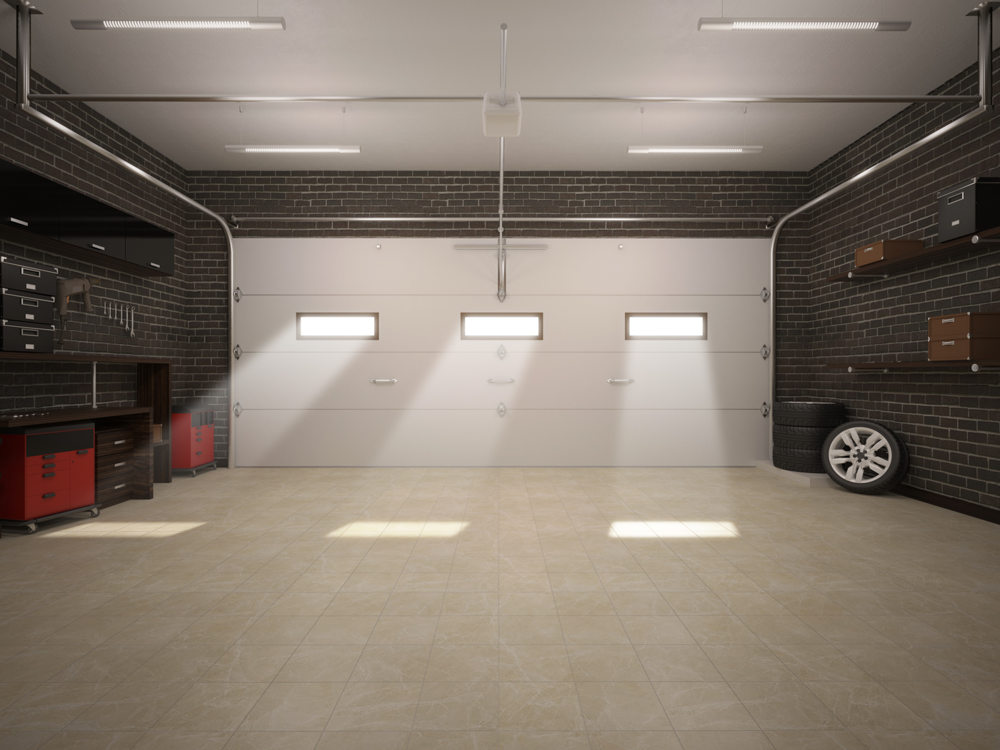 Modern residential garage door replacement